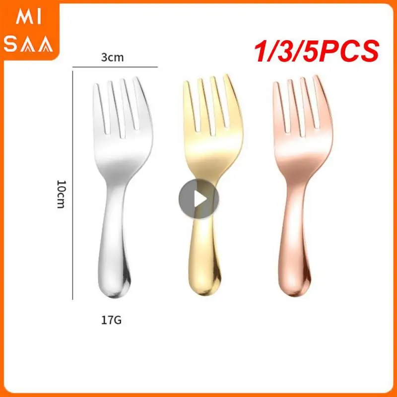 1/3/5PCS 304 Stainless Steel High-quality Durable Attractive Dessert Utensil User-friendly Daily-use Portable Ice Cream Spoon