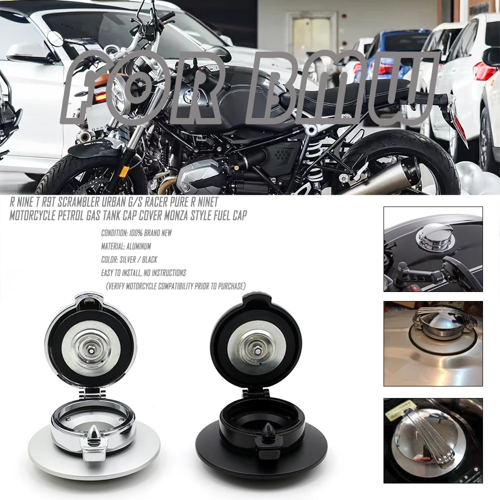 

For BMW R NINE T R9T Scrambler Urban G/S Racer Pure R NINET 2014-2022 Motorcycle Petrol Gas Tank Cap Cover Monza Style Fuel Cap
