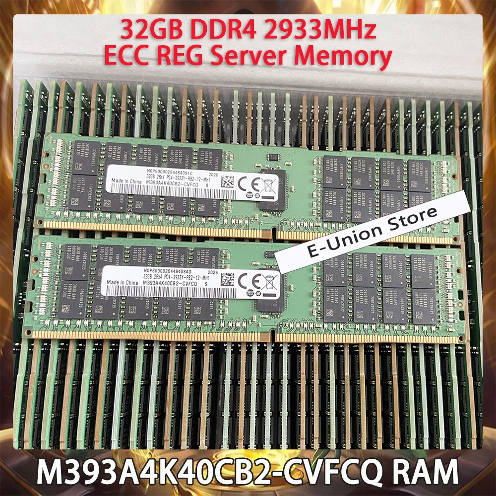 ذاكرة خادم 32 جيجا بايت DDR4 2933 ميجا هرتز ECC REG لذاكرة الوصول العشوائي Samsung M393A4K40CB2-CVFCQ