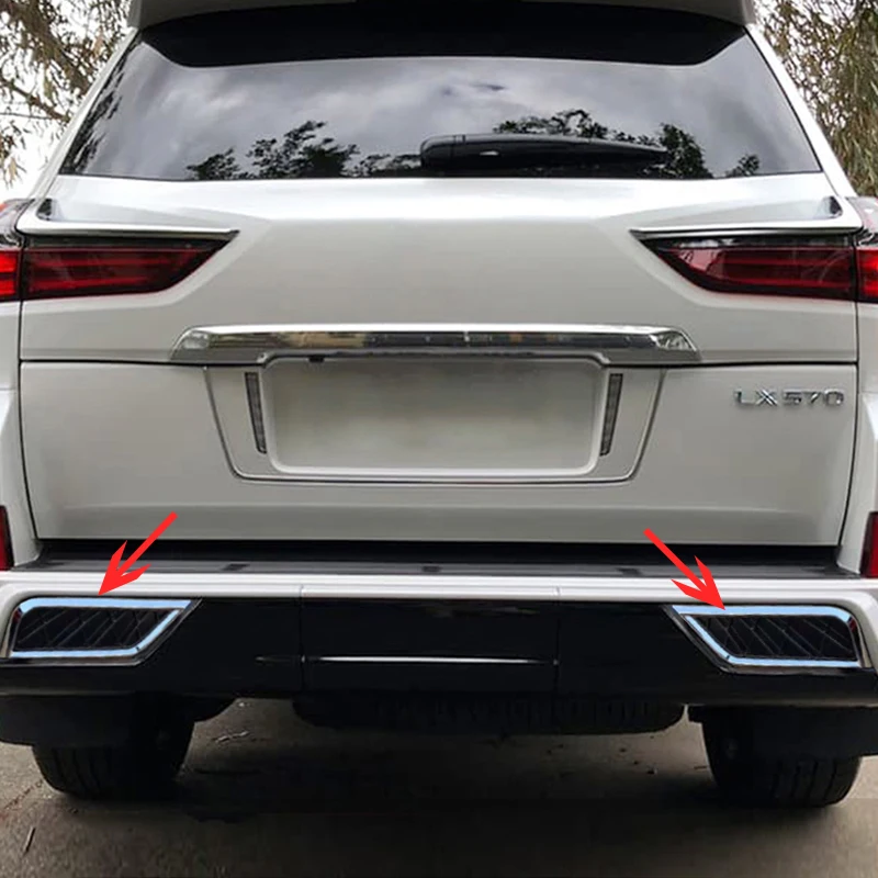 For 2016-2022 Lexus LX570 Rear Bumper Decorative Cover LX 570 Exhaust Exterior Styling Modification Accessories 2021 2020 2019