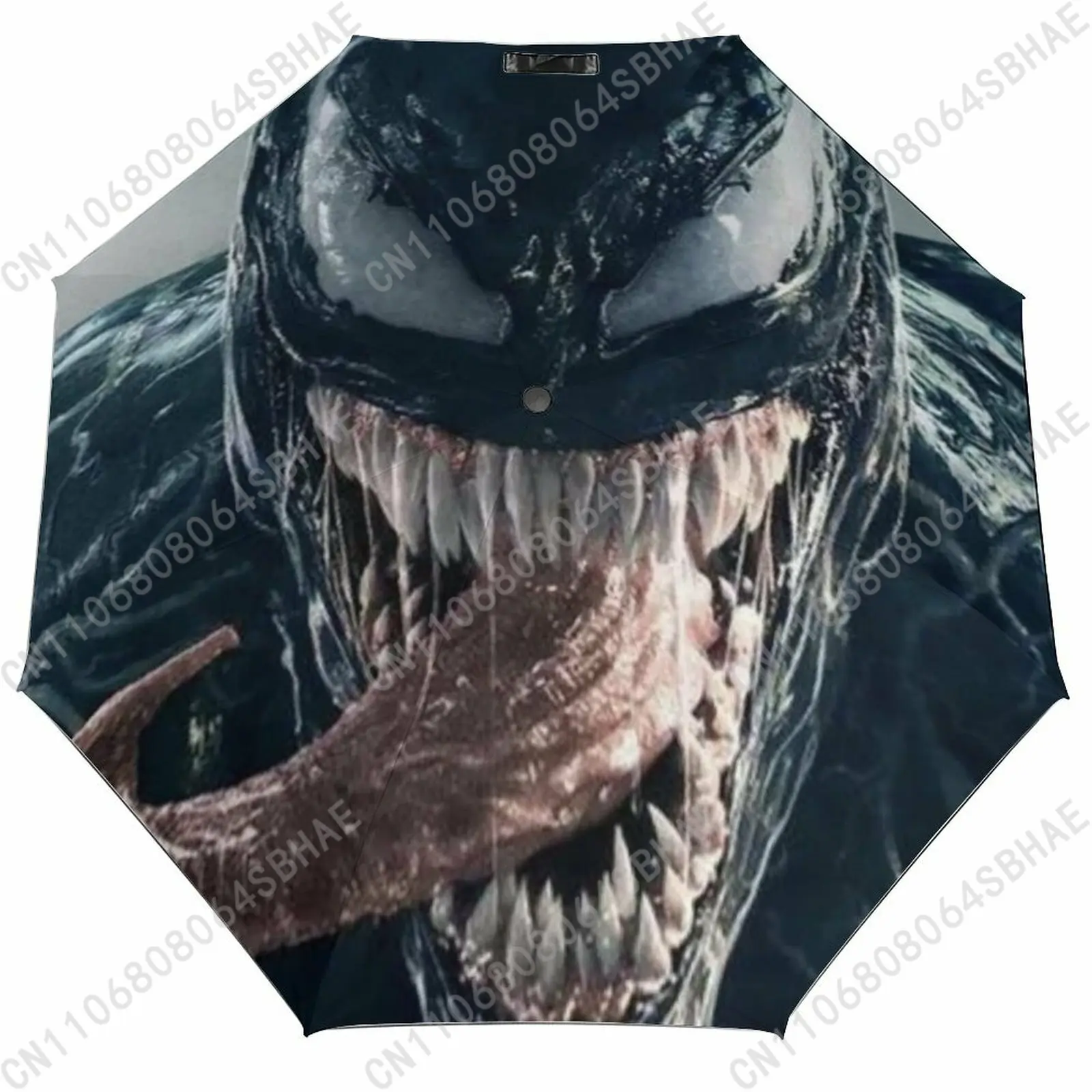 

Marvel Venom Automatic Foldable Umbrella One Button Umbrella with Black Coating Umbrella with Matching Pouch Cosplay