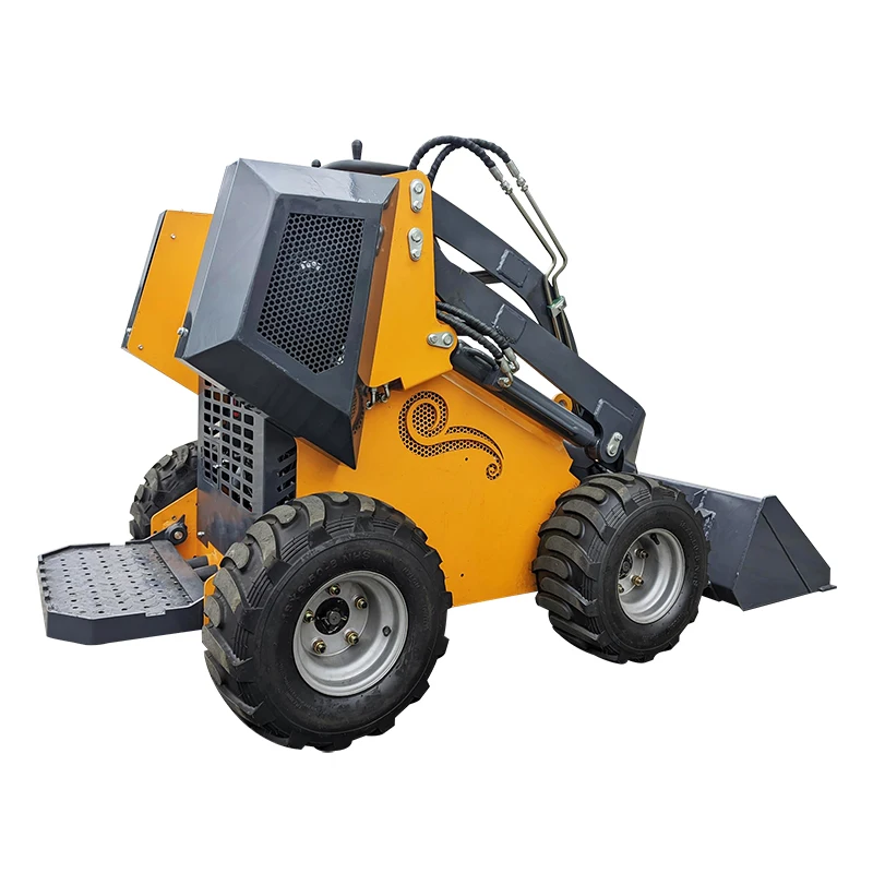 Customized Engineering Construction Multi functional Agricultural Wheeled Sliding Small Forklift with Micro Slippage Loader