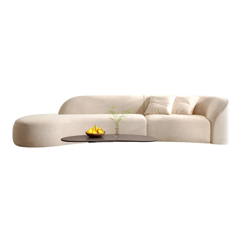 

Wabi Stillwind curved sofa Internet celebrity half arc, light luxury, cashew nuts, living room, Nordic ins