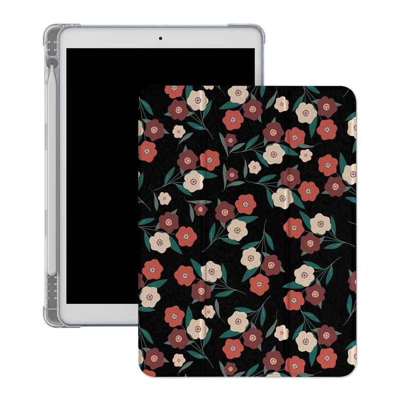 Cute Flower Case For Apple iPad Pro 2024 11 inch Air5/4 10.9 iPad 10/7/8/9 9.7 Air 3 10.2/10.5\'\' mini 6/5 Cover with Pen Holder