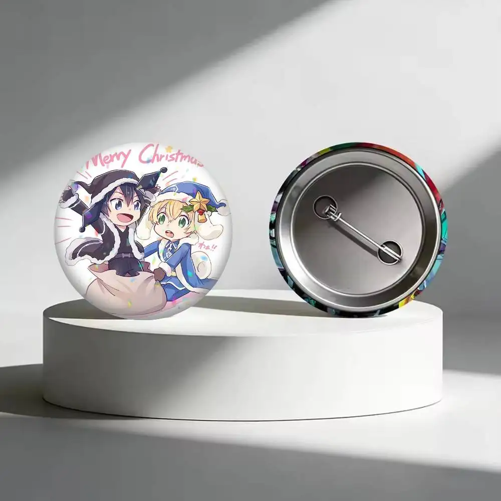 licization Kirito E-Eugeo  25 32 44 58 75mm Badges Personalized Round Brooches Pins Accessory Gift