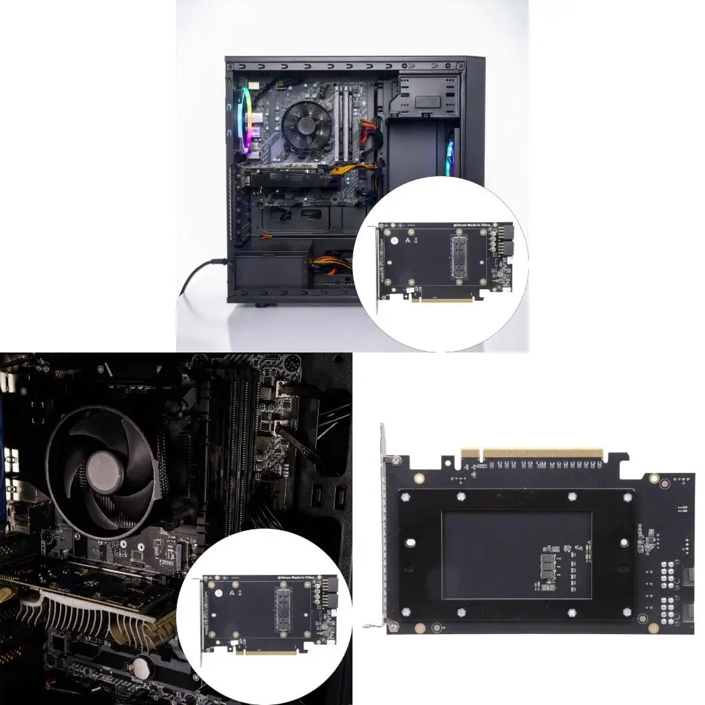 

PCIe X16 Interfaces Converters Board SXM2 Graphics Card Adapter Auto Speed Adjustment