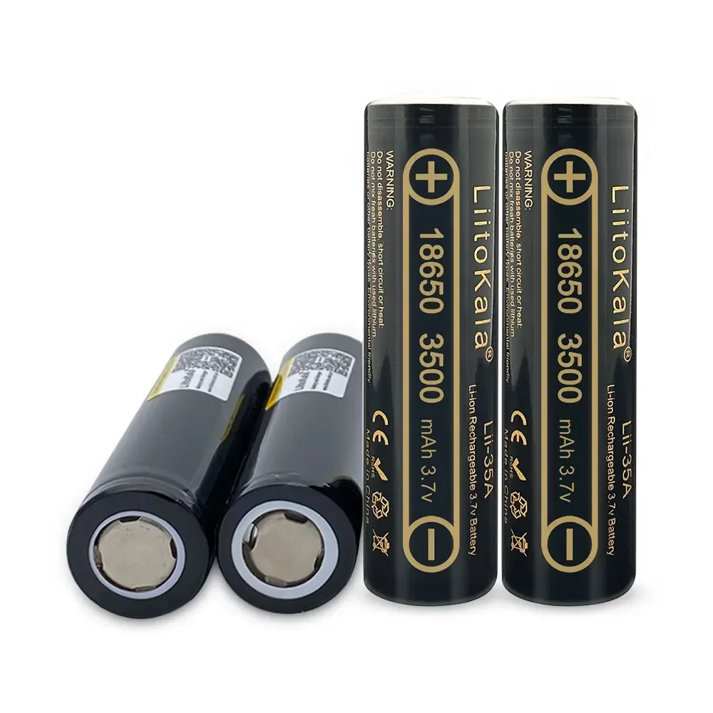 Liitokala 18650 3.7V 3500mAh Rechargeable Battery for Flashlight Small Fan Headlight Solar Street Light 100% Original Batteries