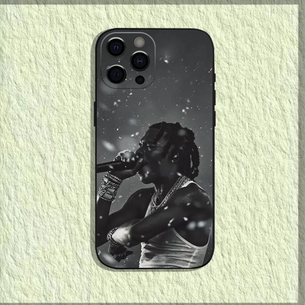 L-Lil Baby Rapper Phone Case For iPhone 16,15,14,13,12,11,Pro,X,XS,Max,XR,Plus,Mini Soft Black Cover