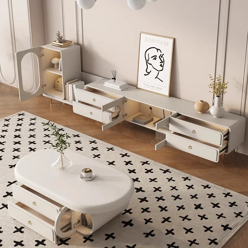 

Современные дизайнерские тумбы под телевизор для гостиной, белые шкафы в скандинавском стиле, универсальные настенные телевизионные столики, уникальная мебель