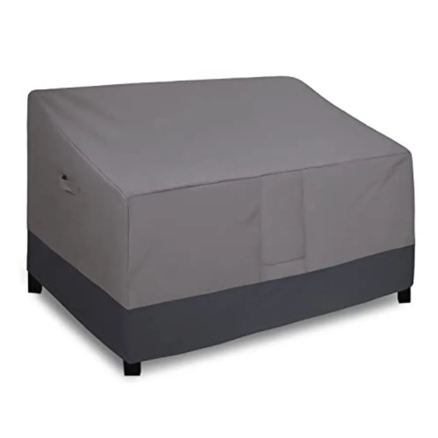 Heavy Duty 2 Seater Outdoor Loveseat Cover, Waterproof Windproof Patio Furniture Sofa Cover with Air Vent 58Wx32.5Dx31H inch, G