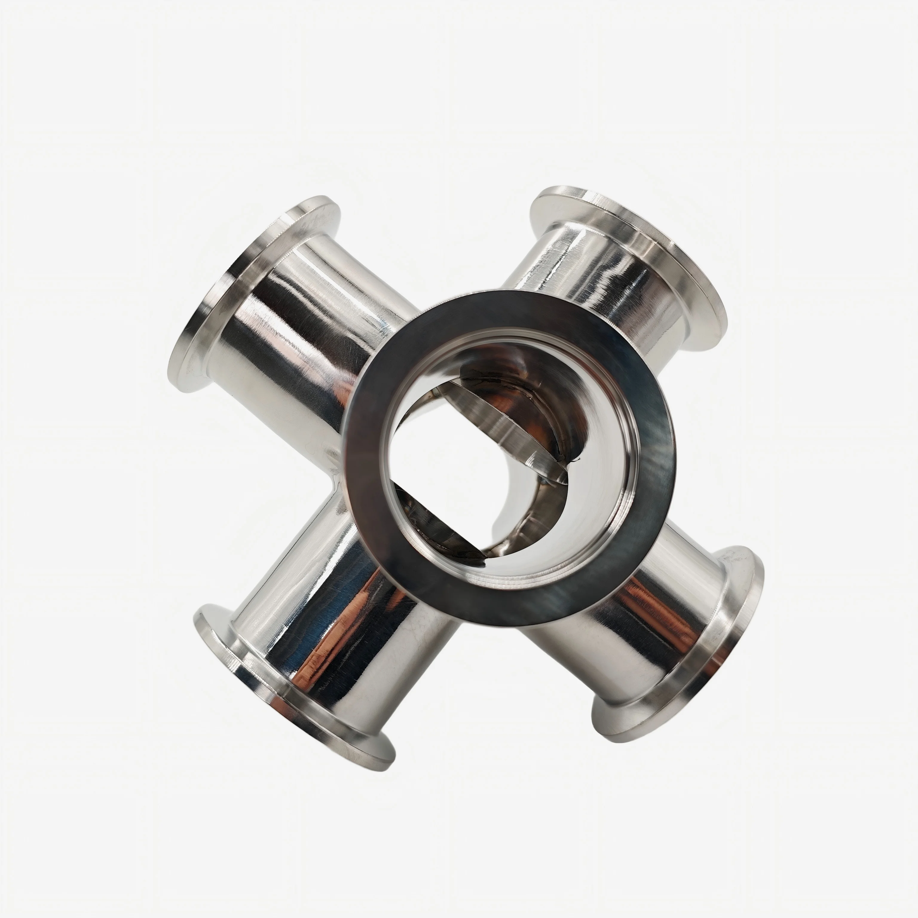 ISO-KF Vacuum Six-Way Connector 304 Stainless Steel Equal Diameter Six-Way KF16 KF25 KF40 KF50 Pipe Fittings (NW)