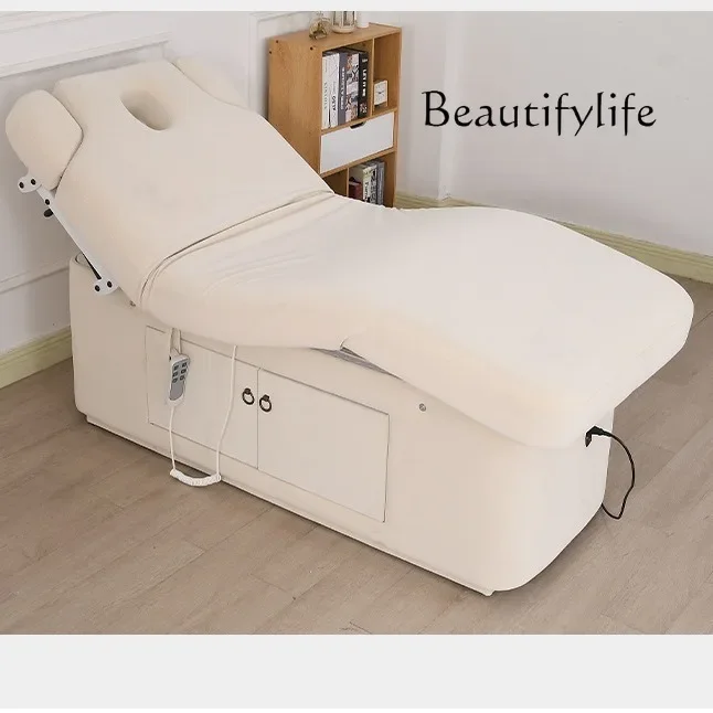 Latex electric beauty bed, special massage bed for beauty salon, constant temperature heating bed, tattoo embroidery eyelashes