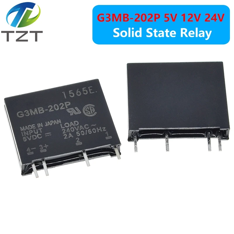 DIYTZT 1/3/5PCS Smart Electronics Original Solid State Relay G3MB-202P DC-AC PCB SSR In 5V 12V 24VDC,Out 240V AC 2A