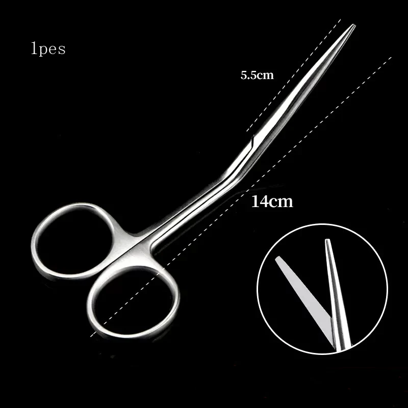 Tesouras cônico para oftalmologia médica, instrumentos plásticos cosméticos e ferramentas, 45 °