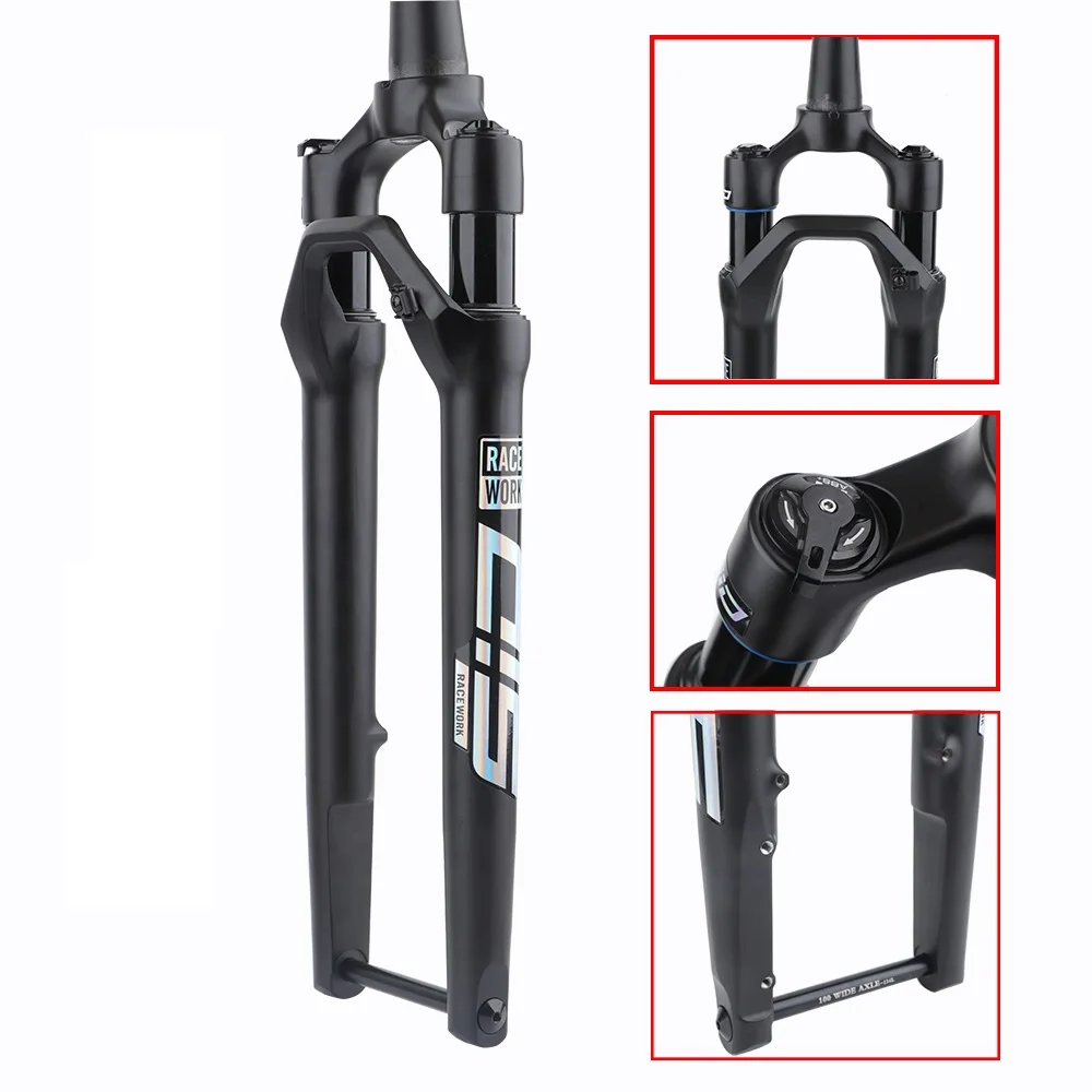 Magnesium Alloy Gravel Bicycle Fork Supension Air 700c Off-road Bike Disc Brake Tapered Front Fork 100*12MM Bicycle Accessories