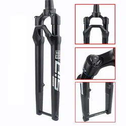 Magnesium Alloy Gravel Bicycle Fork Supension Air 700c Off-road Bike Disc Brake Tapered Front  Fork 100*12MM Bicycle Accessories