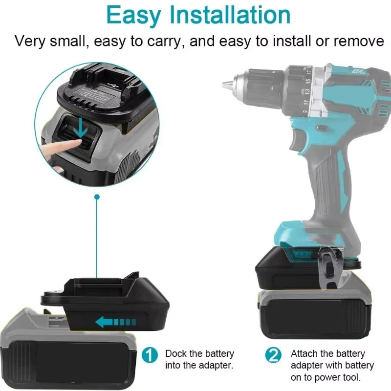 Power Tool Adapter Converter For Bosch,18V Li-ion Battery for Makita/Milwaukee/Dewalt for Ryobi/Metabo/Worx/Devon,Tool