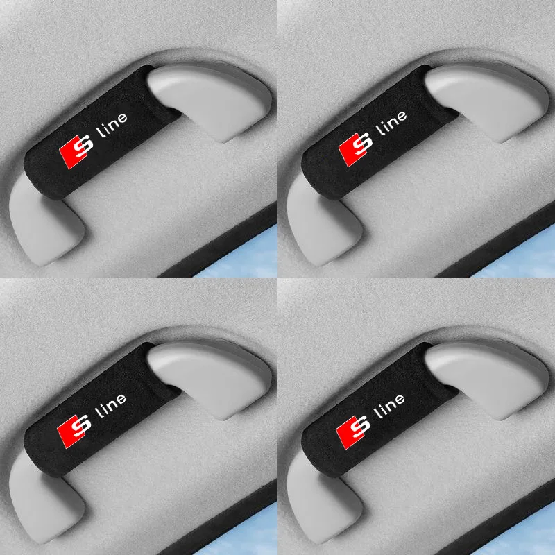 1PC Car Roof Armrest Pull Cover Handle Gloves Protection for Audi S line A1 A3 A4 A5 A6 A7 A8 Q1 Q2 Q3 Q5 Q6 Q7 Q8 Accessories - Image 2