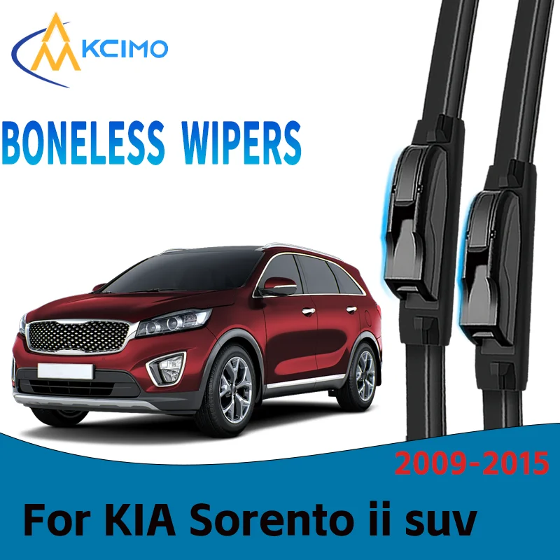 

Durable Windshield Wipers Direct Replacement for KIA Sorento ii suv 2009-2015 Easy to Install Set of Front Wiper Blades