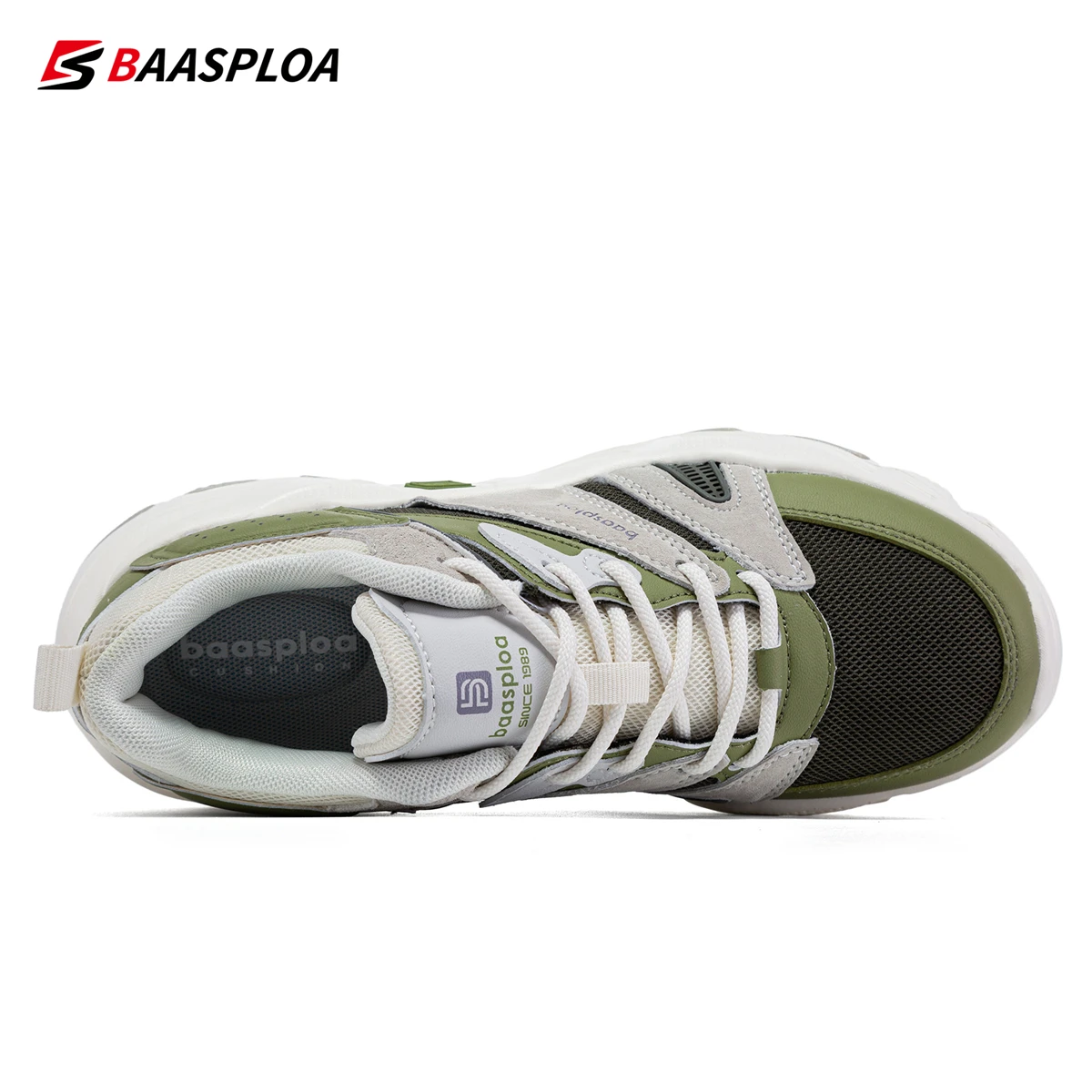 Baasploa Women Casual Sneakers Mesh Breathable Walking Shoes for Women Classic Comfort Sport Shoes Non-Slip Outdoor New Arrival