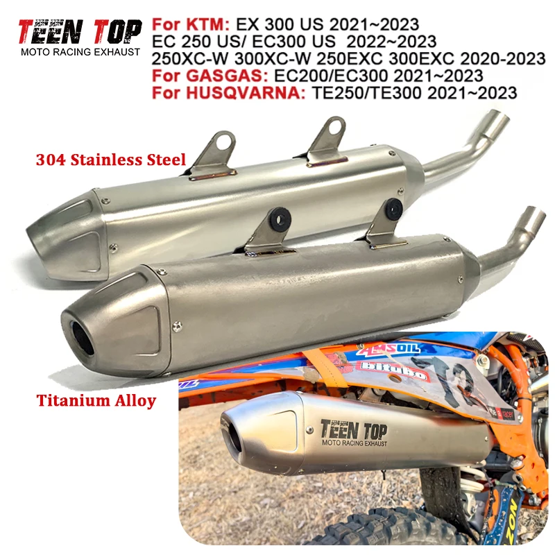 

Dirt Bike Slip-on Exhaust Pipe For KTM 250XC-W 300XC-W Exhaust Muffler 250EXC 300EXC Racing Exhaust Elbow EX300 Silencieux 21-23