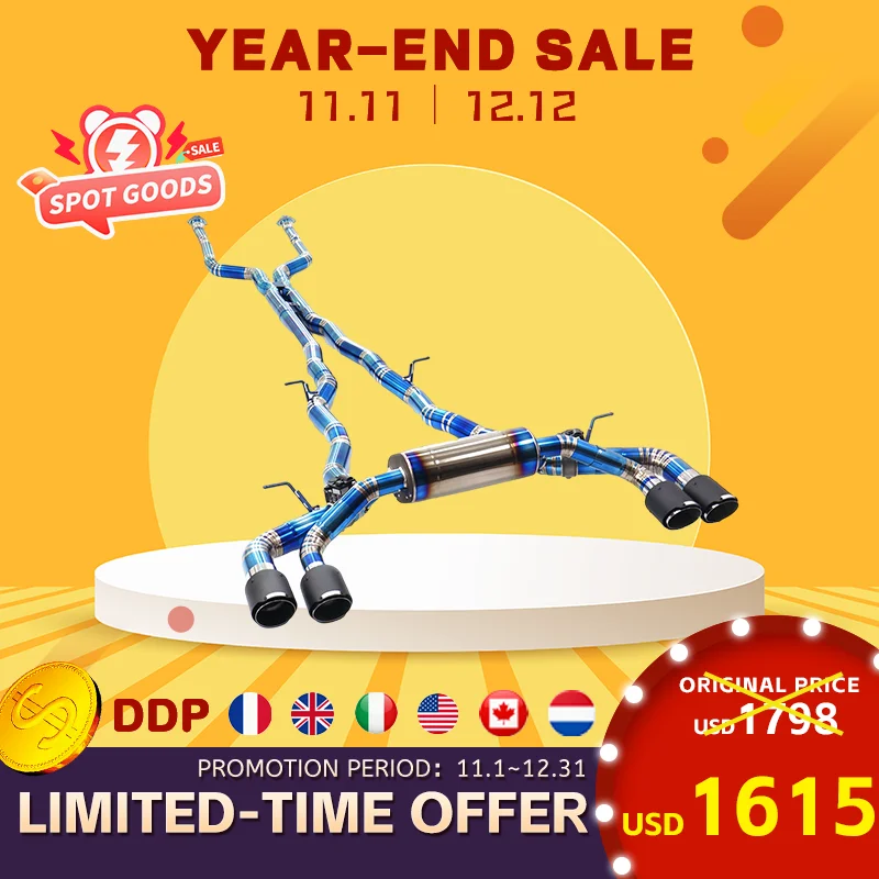 

11,11 Высокое качество Catback для BMW M5 G90 G99, наконечники глушителя электронного клапана, неразрушающая установка, выхлопная система HMD