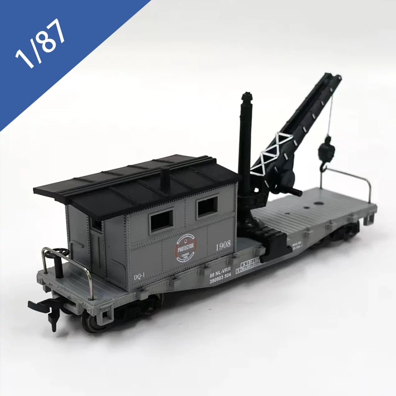 

Ho Scale Plastic 1/87 HF 40-Foot Caboose Crane Transport Car Crane 98300 Train Model Sand Table Static Display Adult Collection