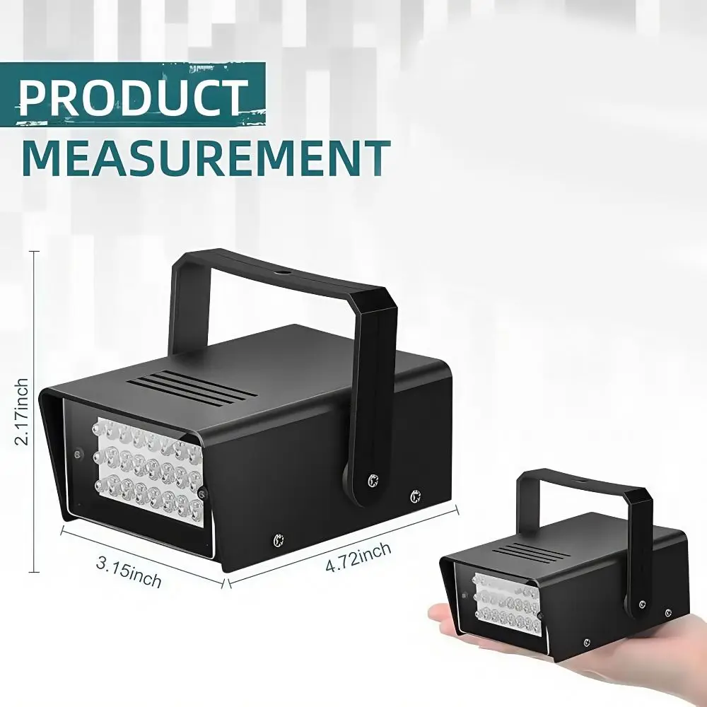 Professionelle 24LED LED Strobe Licht Super Helle Einstellbare Flash Strobe Party Lichter Flash Licht Party