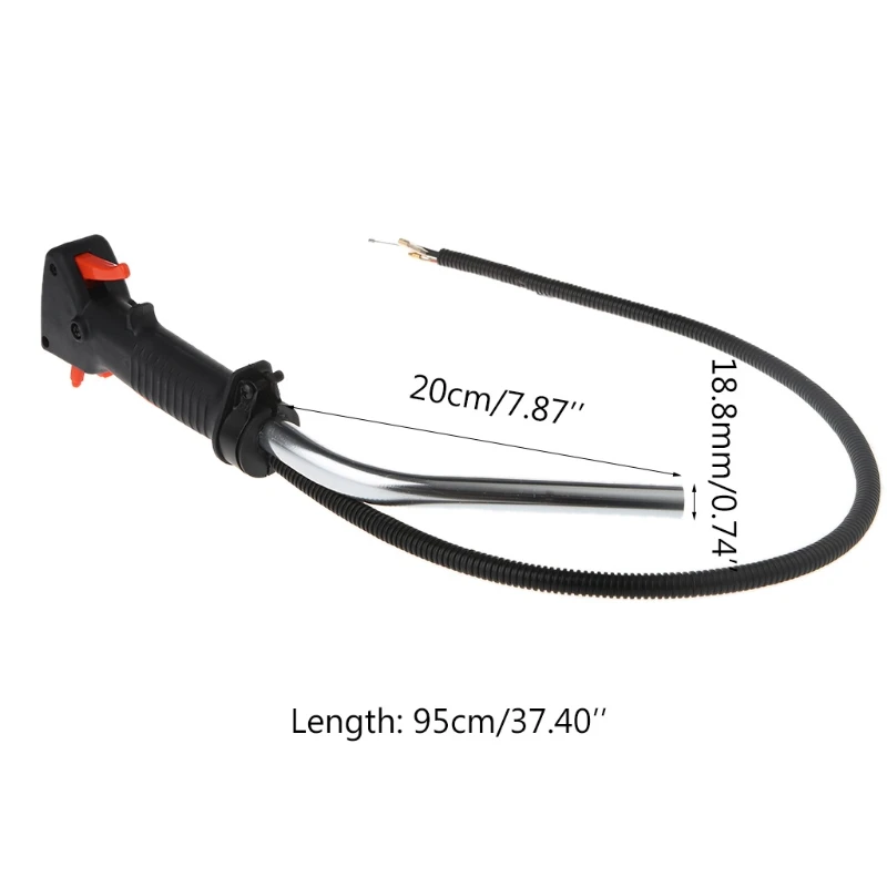 Interruptor manija del acelerador, Control derecho para desbrozadora, cortadora césped, cortacésped KXRE