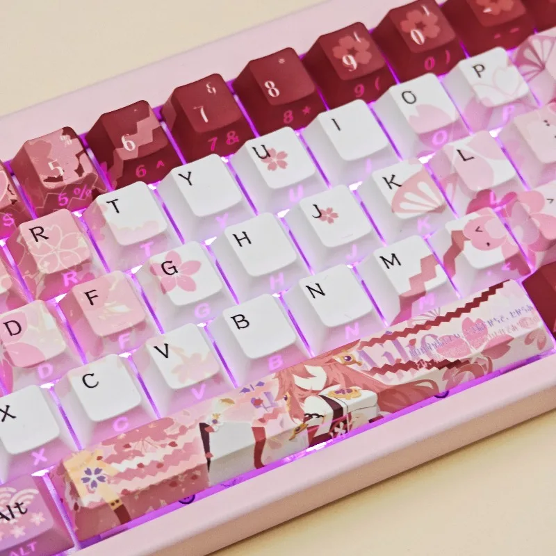 Original Genshin Impact Yae Miko Guuji Impression Keycap Cherry Profile PBT Dye-Sub Mechanical Keyboard Collectible Girl BoyGift