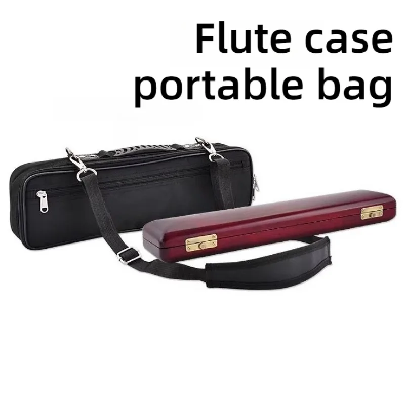 

Canvas Solid Wood Flute Bag Portable Single-shoulder Waterproof Shockproof Lightweight Flute Case Musical Instrument Accessories