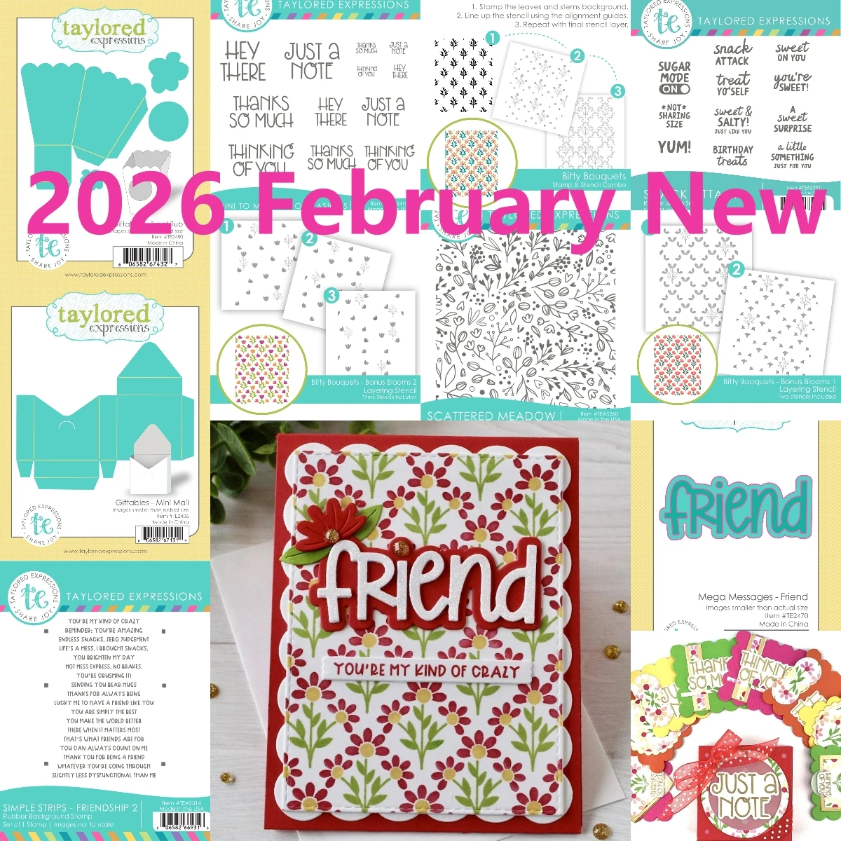 Mega Messages Stamps Stencil 2026 Nuevos troqueles de corte de metal para manualidades DIY, scrapbooking, álbumes de fotos y proyectos hechos a mano