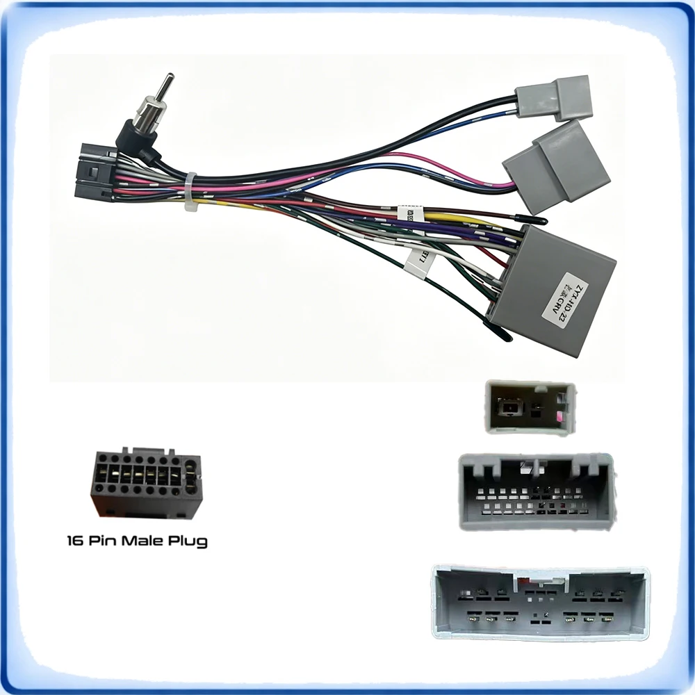 16-Pin Car Radio Stereo Wiring Harness Power Cable Adapter Connector, Fit for Honda CRV Civic 2007-2011