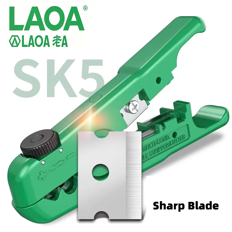 LAOA LA192501 RJ45 Crimp Tool Multifunctional Wire Stripper Cutter Plier for 2P-10P Network and Flat Telephone Cable