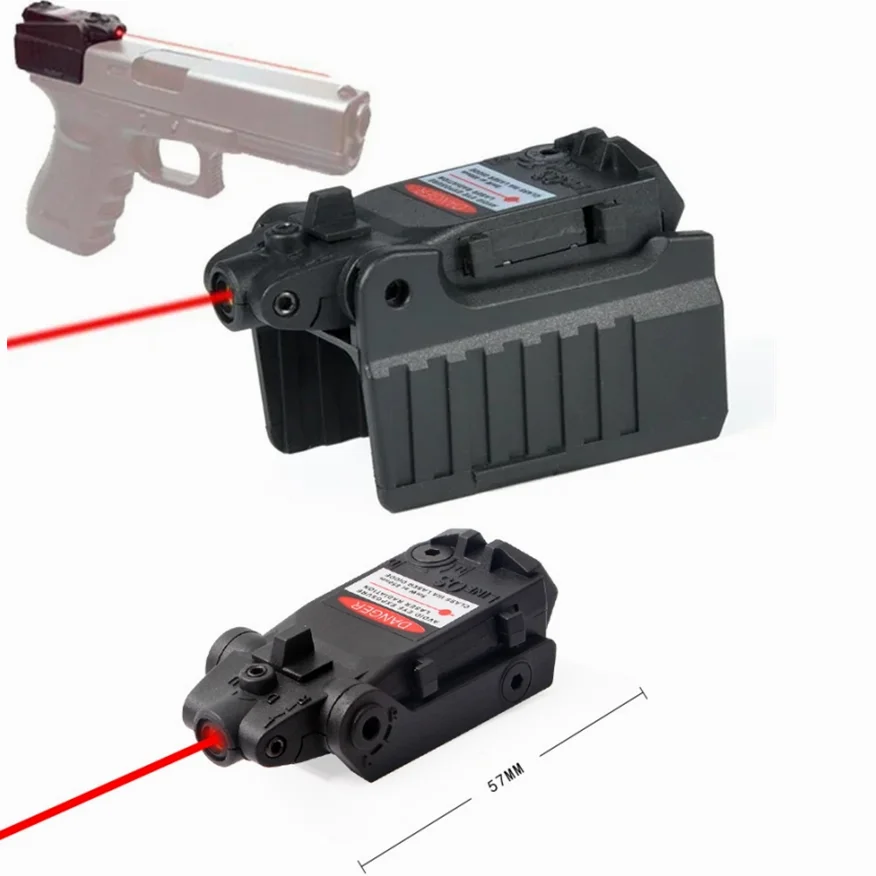 Mirino tattico compatto Laser rosso, Glock 17, 18C, 19, 22, 23, 25, 26, 27, 28, 31, 32, 33, 34, 35, 37 serie