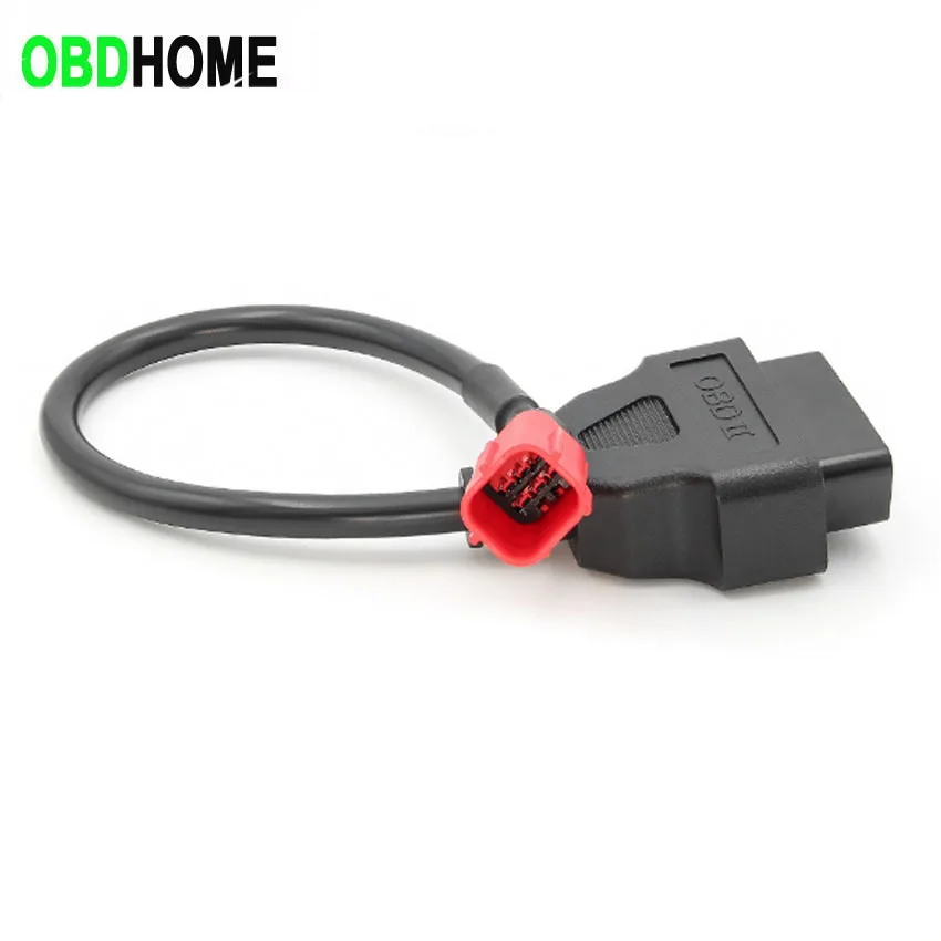 OBD2 16pin To 6 Pin Connector for Honda/Yamaha/Suzuki Motorcycle Country Four 6Pin Locomotive Diagnostic Scanner Adapter Cable