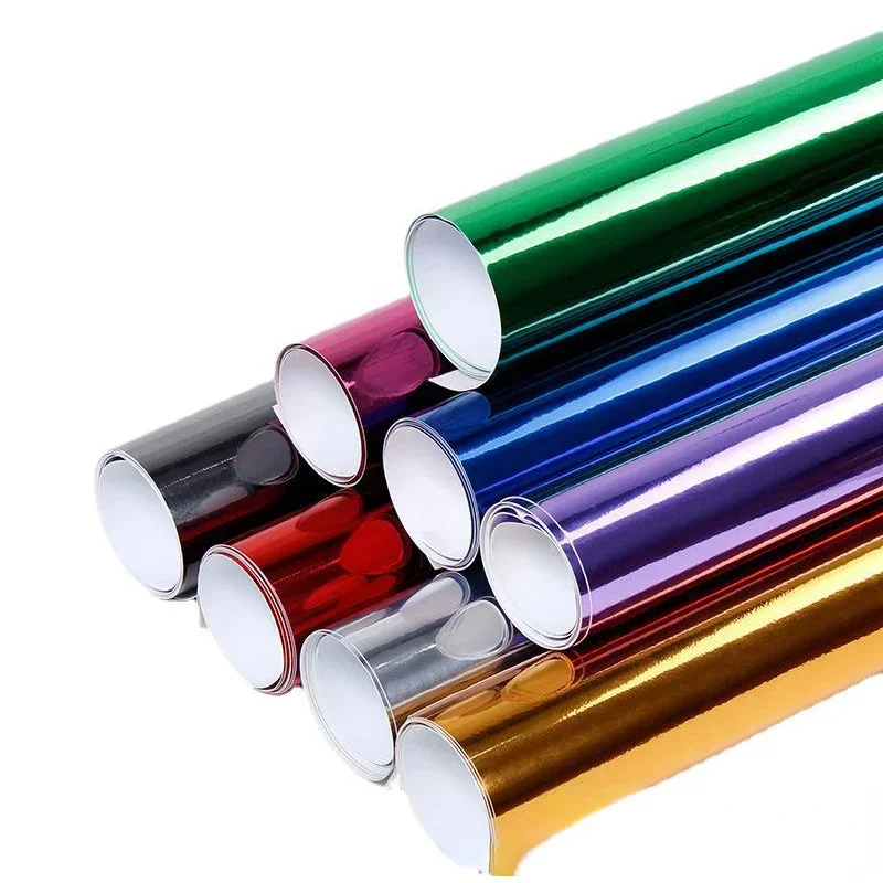 ใหม่ 30x152 ซม.สีเงินการออกแบบรถร่างกายไฟฟ้าเปลี่ยนสีฟิล์มกระจกโครเมี่ยมสติกเกอร์ไฟฟ้าสติกเกอร์สติกเกอร์