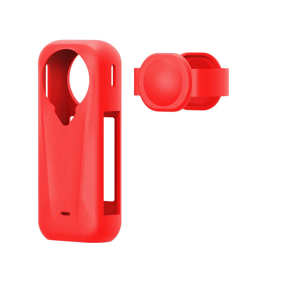 Siliconen beschermhoes met lensdop voor Insta360 X4 Air, huidhoes Zachte beschermhoes Anti-drop Volledige beschermer behuizing