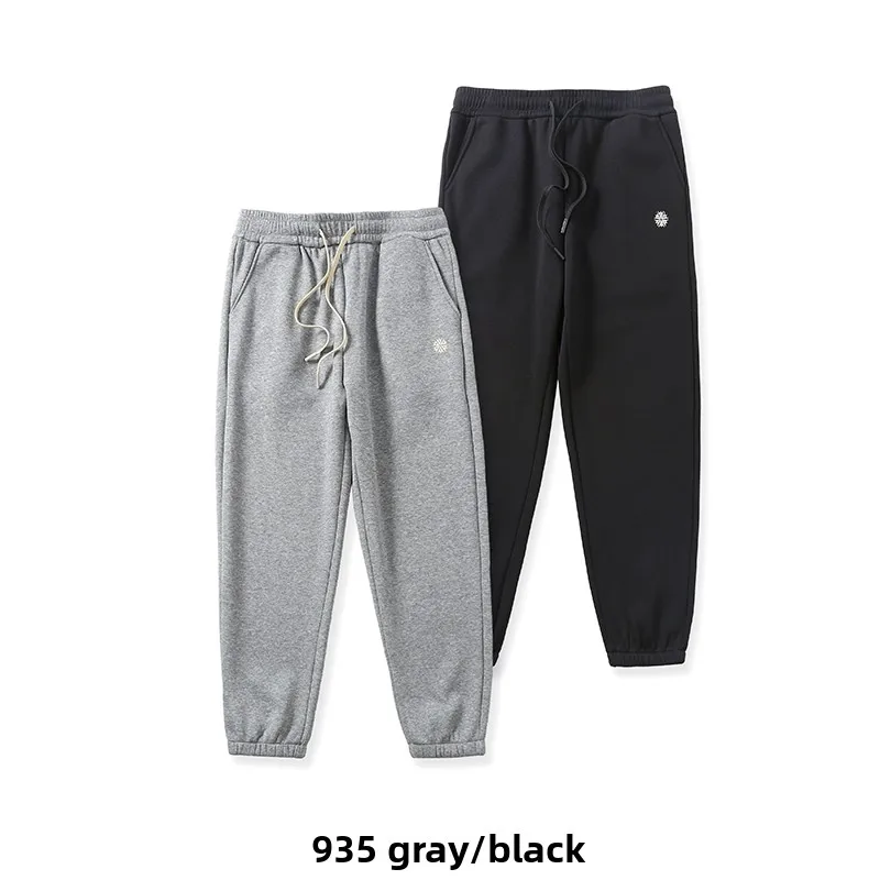 

Thiened Fce Трикотажные спортивные штаны для мужчин со средней талией Прямые брюки длиной до ног Faion Urban Sle Зимние молодежные брюки