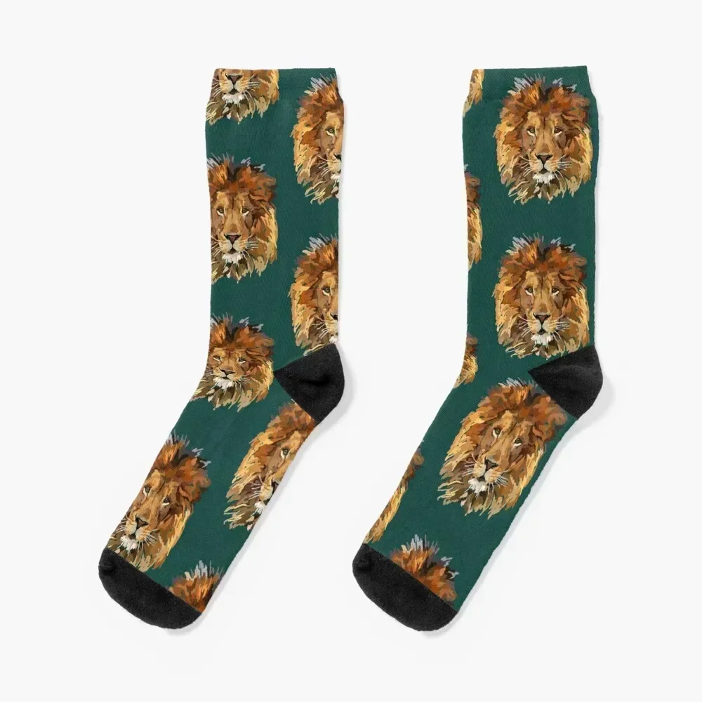 

Colored pencil Lion Socks Novelties with print Socks Women Men's