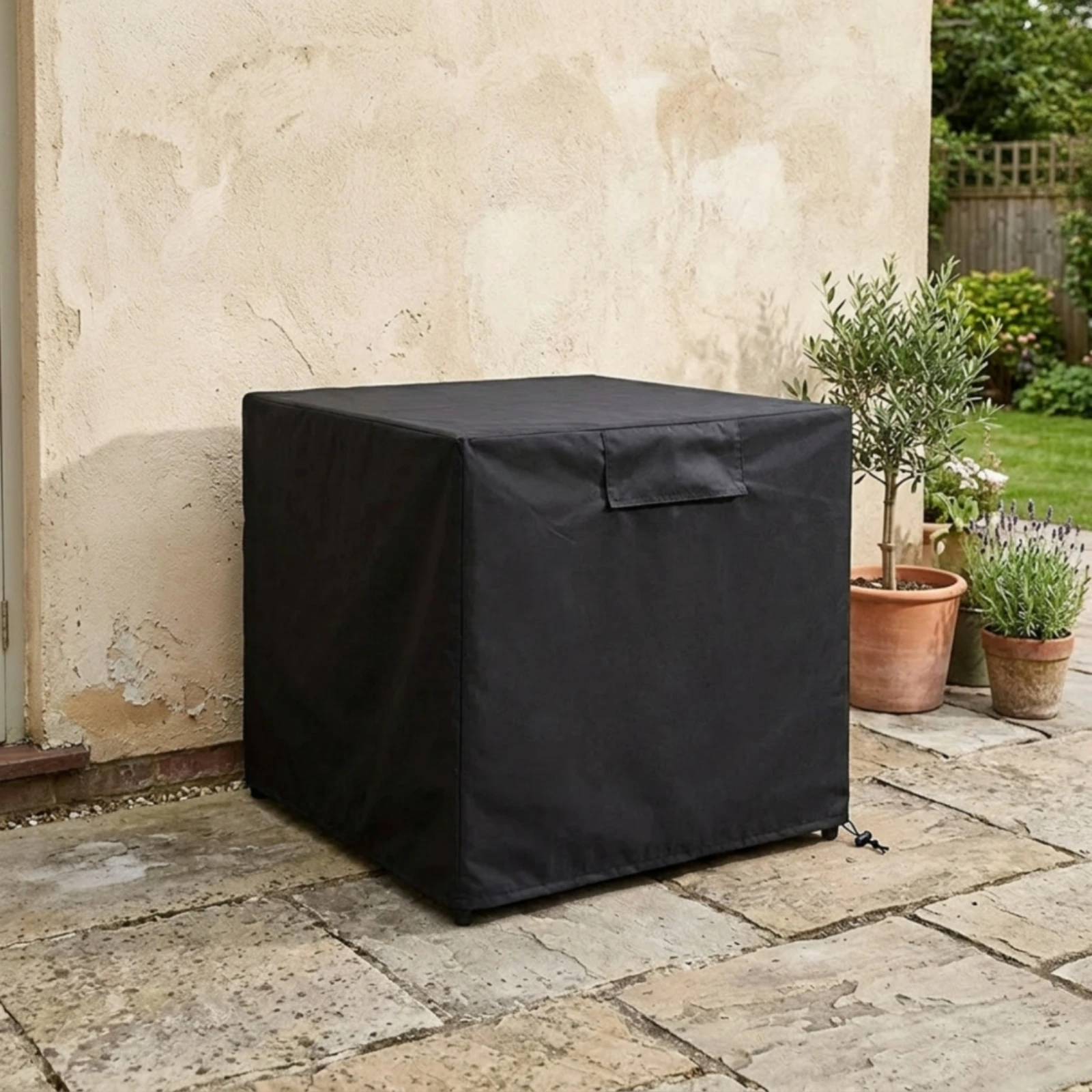 Air Conditioner Cover with Drawstring Weatherproof Outdoor Air Conditioner Cover Dustproof Dust Resistant for Homeowners