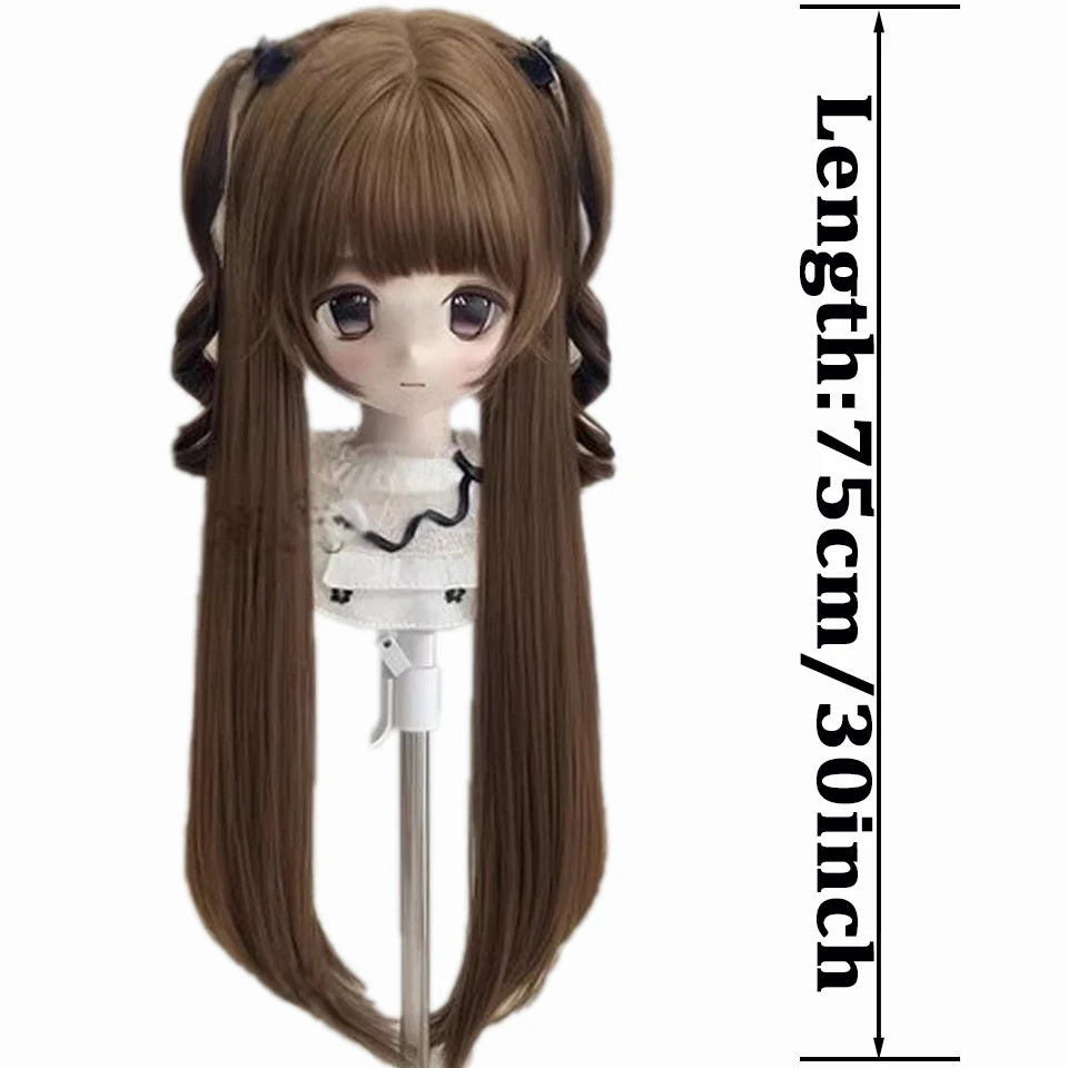 Synthetic Wigs Cosplay Wig Sweet Cute Lolita Wig Sideburns Double Ponytail Party Halloween Christmas New Year Carnival Music