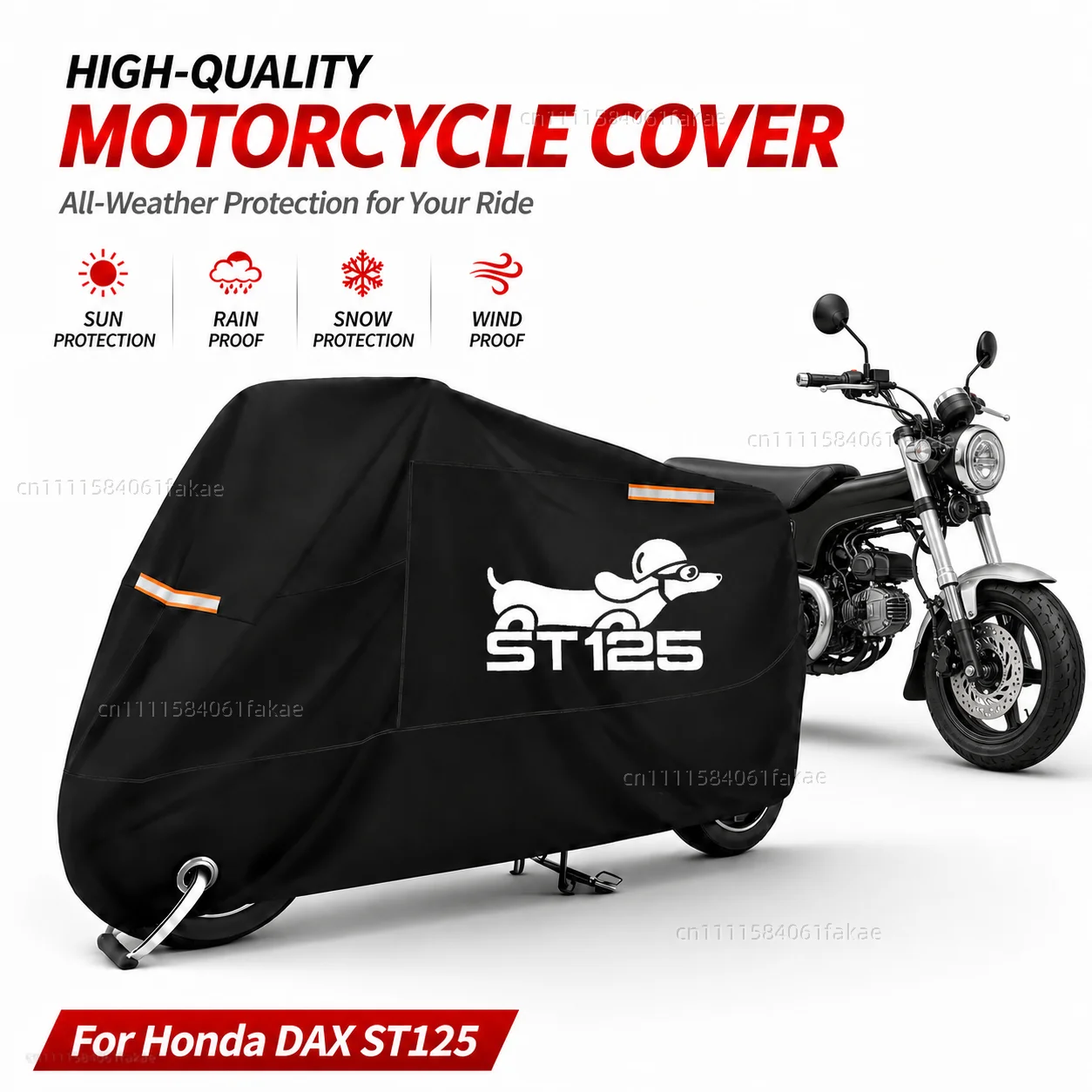 Cubierta impermeable para motocicleta, para exteriores, para todas las estaciones, a prueba de polvo, protección UV, cubierta para lluvia para Moto y Scooter, para Honda DAX ST125 ST 125