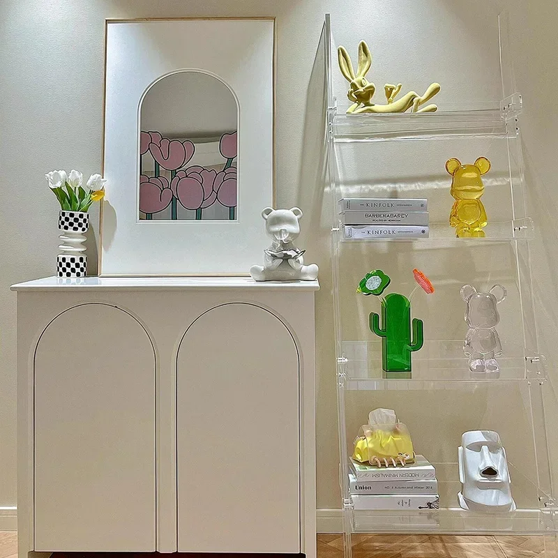 Picture 4: Acrylic shelf Multi-layer wall bookshelf Storage magazine rack
