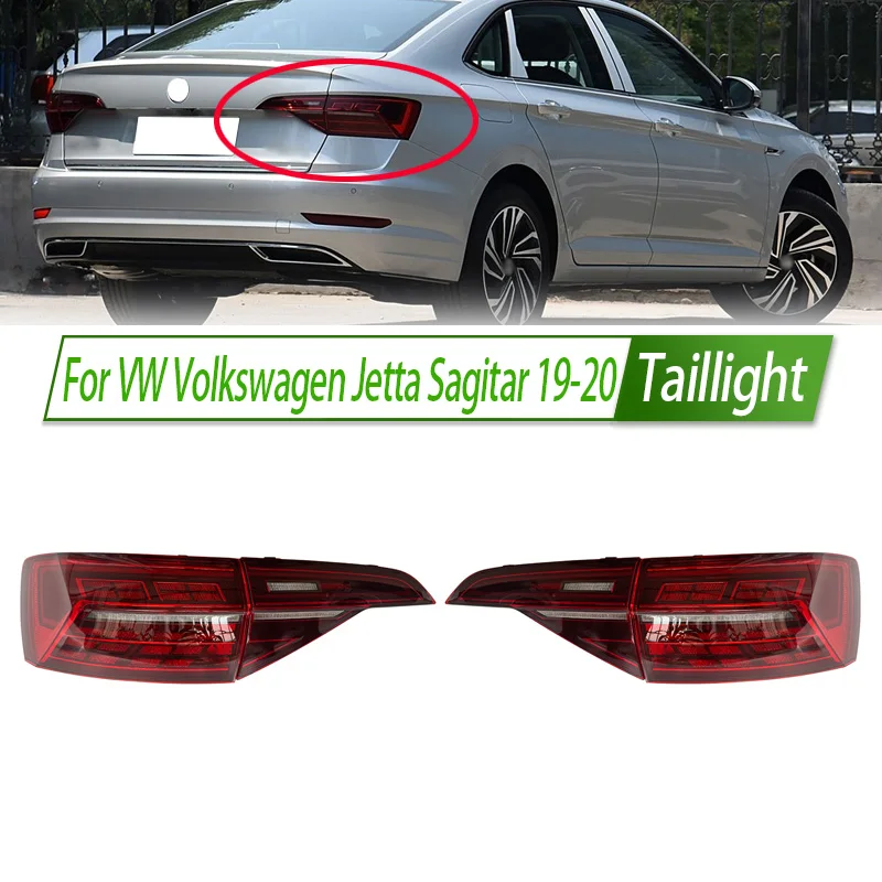 

For VW Volkswagen Jetta Sagitar 19-20 Car Taillight Assembly OEM Style Rear Lamp with Turn Signal Reverse Light