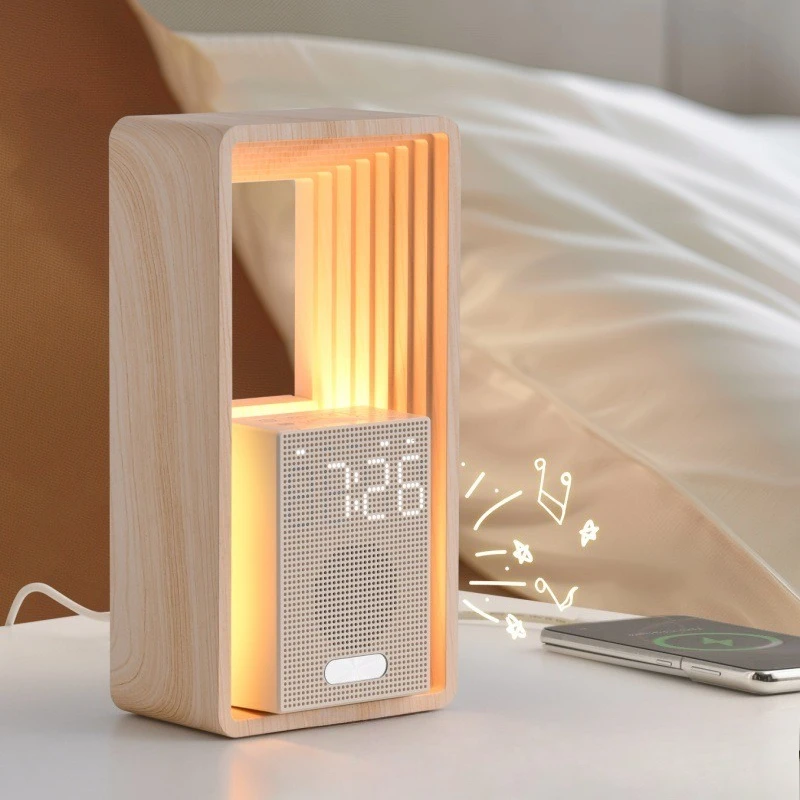 

Simulated sunrise wake up alarm clock white noise sleep audio night light Internet celebrity explosion high value bedside small
