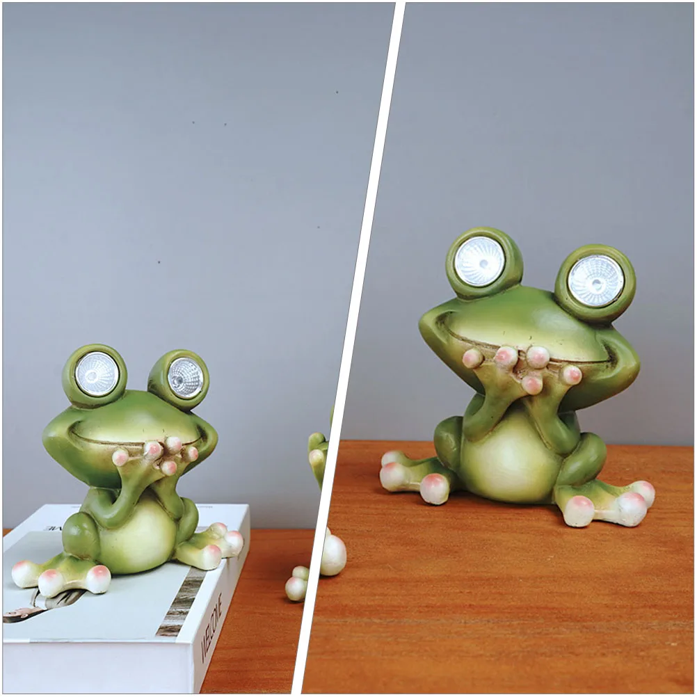 

Solar Frog Light Resin Outdoor Decor Statue Ornament Lawn Decoration Patio Craft Solar Lights Outdoor