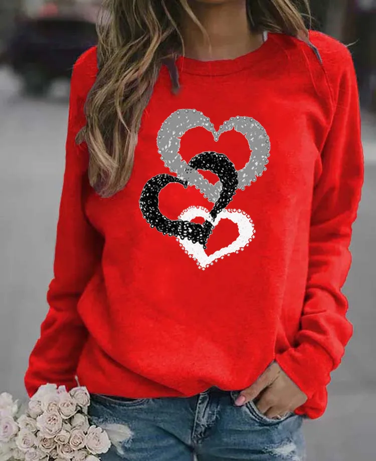

2025 Autumn and Winter Women's Clothing Casual Round Neck Santa Print Sweater Europe and America