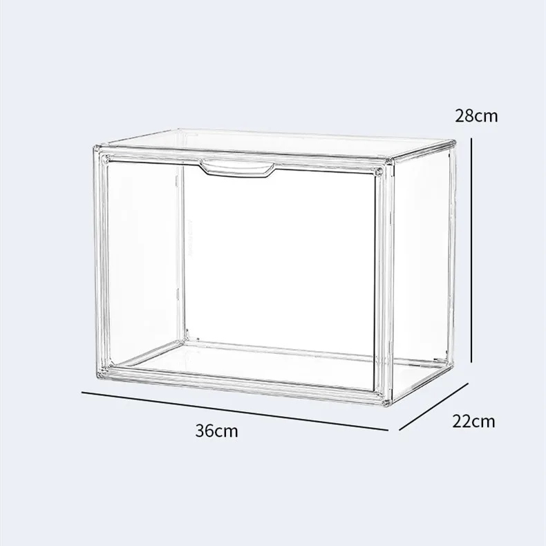 Clear Double Open Door Shoe Box Household Living Room Dustproof Thickened Bag Shoe Cabinet High Heels Sports Shoes Storage Box