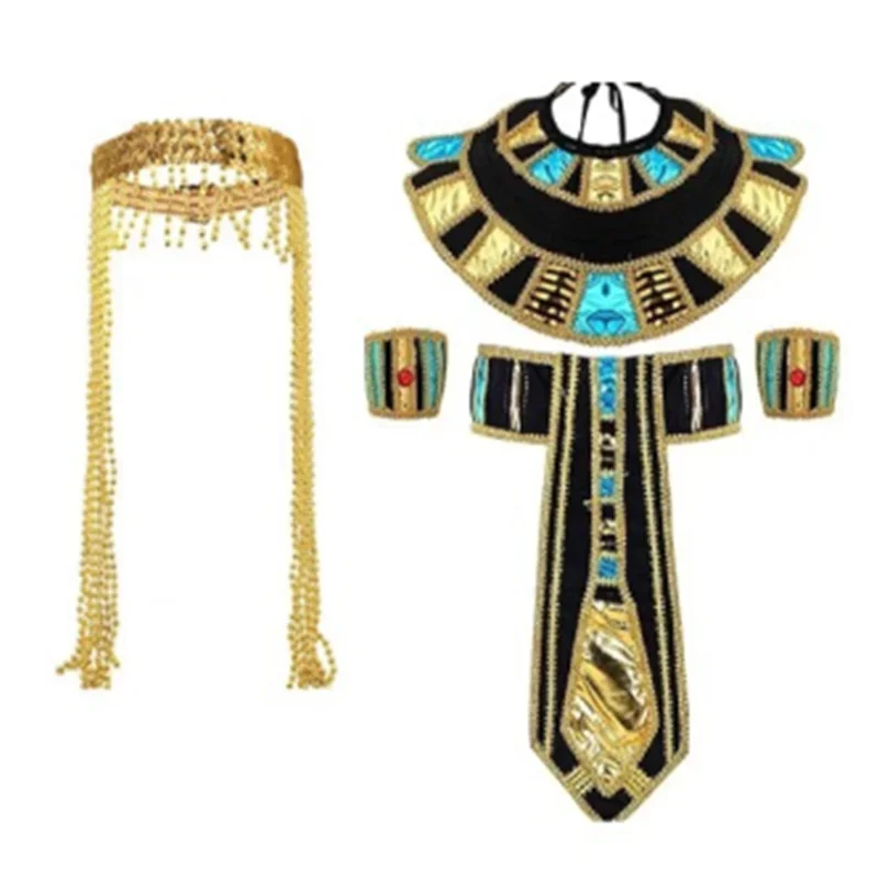 Egyptian Queen Princess Cosplay Accessory 2025 Halloween Party Women Egypt King Cleopatra Queen Ancient Egypt Dress Up Headwear